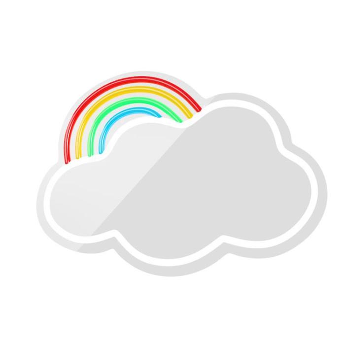 Forever Light - Forever Light Neon MIRROR LED CLOUD FMNE05 - Flerfärgad