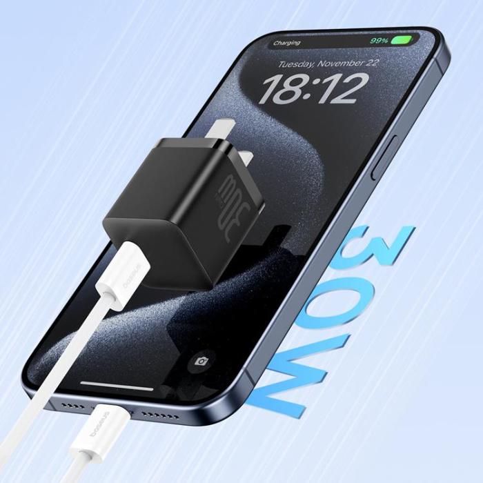 BASEUS - Baseus USB-C till USB-C kabel Superior 30W 480Mb/s kabel 1m