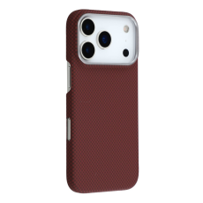 A-One Brand - iPhone 17 Pro Max Mobilskal MagSafe Carbon Fiber - Vinröd