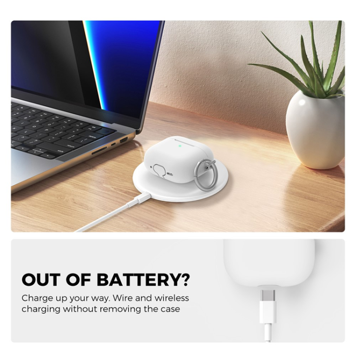 AHASTYLE - AHASTYLE AirPods 4 Skal Silikon PT196 - Vit