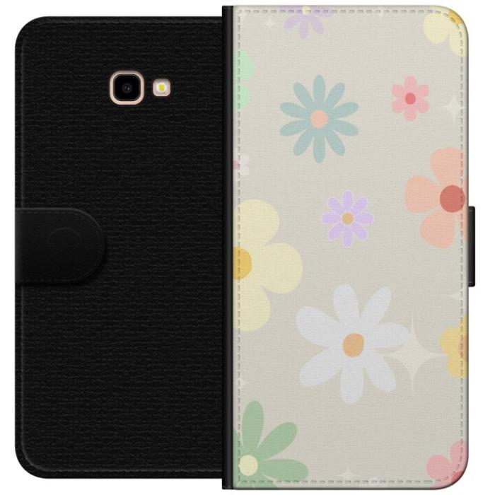 iSecrets - Plånboksfodral till Samsung Galaxy J4+ med fejdande blommor