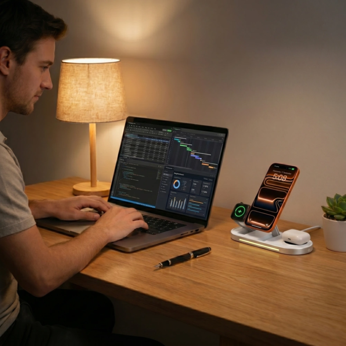 Tech-Protect - Tech-Protect Qi2.2 MagSafe Trådlös Laddare För iPhone/Apple Watch/AirPods