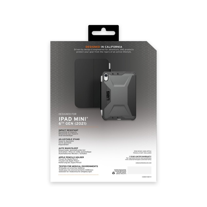 Urban Armor Gear - UAG Plyo för Apple iPad Mini (7:e gen) - Svart/Ice