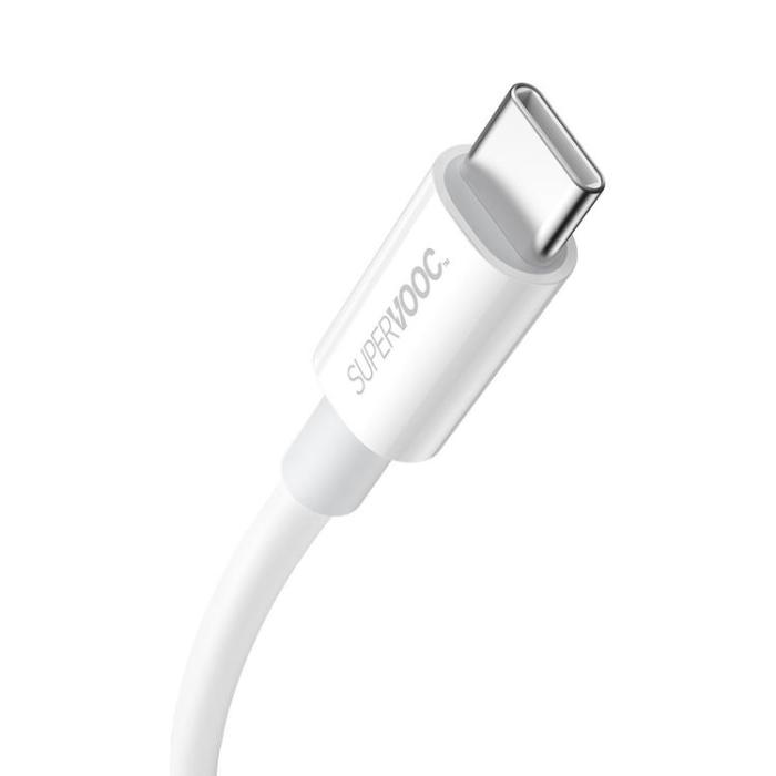 BASEUS - Baseus Superior SUPERVOOC USB-C till USB-A kabel 65W 1m - Vit