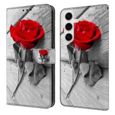 OEM - Samsung Galaxy S26 Pl&aring;nboksfodral Magnetisk St&auml;ngning 3D M&ouml;nster Konstl&auml;der Ros&eacute;
