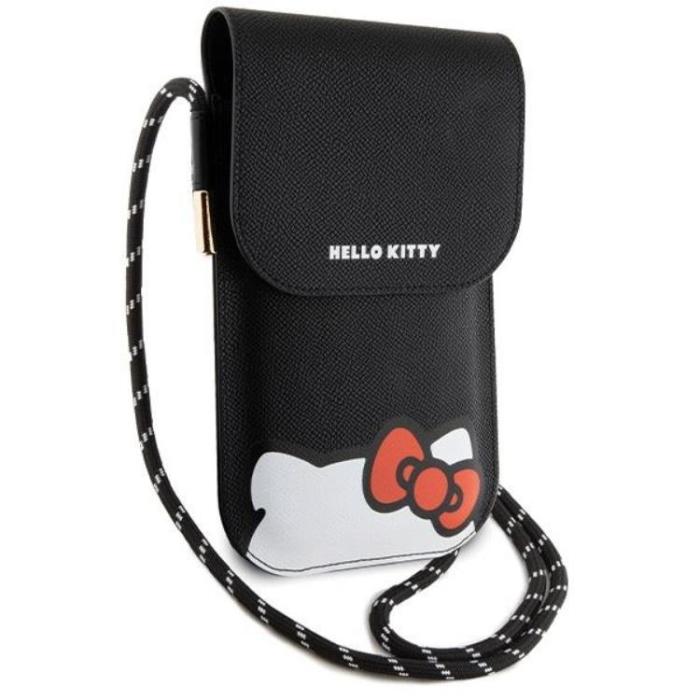 Hello Kitty - Hello Kitty Halsbandsfodral Läder Hiding Kitty - Svart