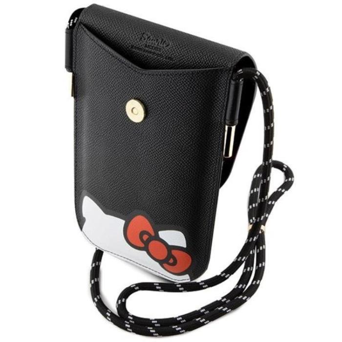 Hello Kitty - Hello Kitty Halsbandsfodral Läder Hiding Kitty - Svart