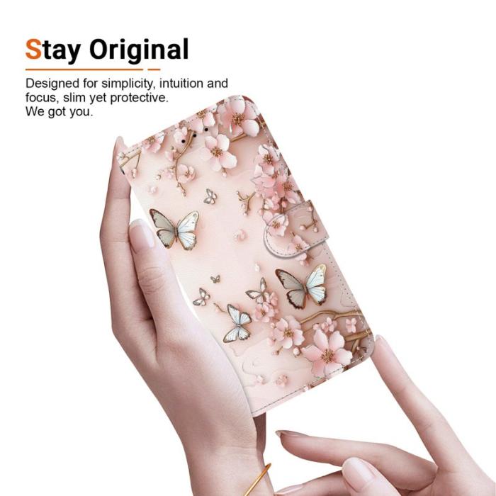 OEM - Samsung Galaxy S26 / S26 Pro Plånboksfodral Konstläder Ställ - Rosa Fjäril