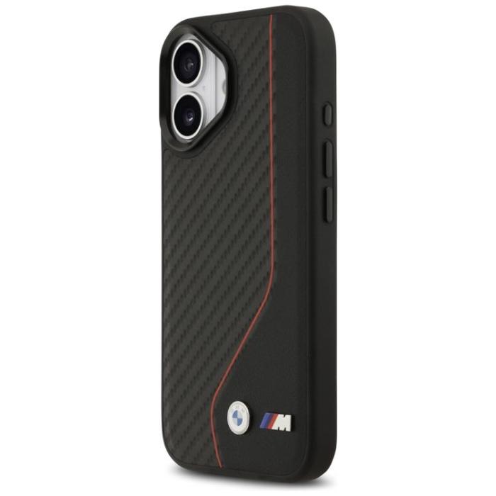 BMW - BMW iPhone 17 Mobilskal MagSafe M Carbon Line & Logo - Röd
