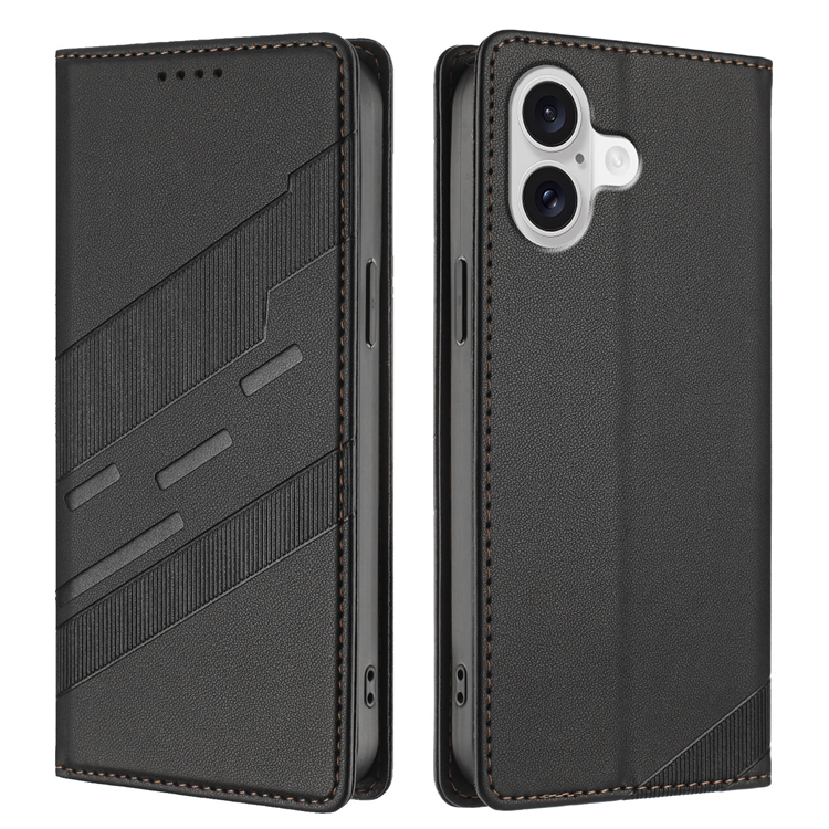 iPhone 17 Plånboksfodral Punk Style Imprinted - Svart | 2353 | AlltMobil