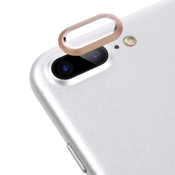 OEM - Kameralinsskydd i Härdat Glas till iPhone 7 Plus - Guld