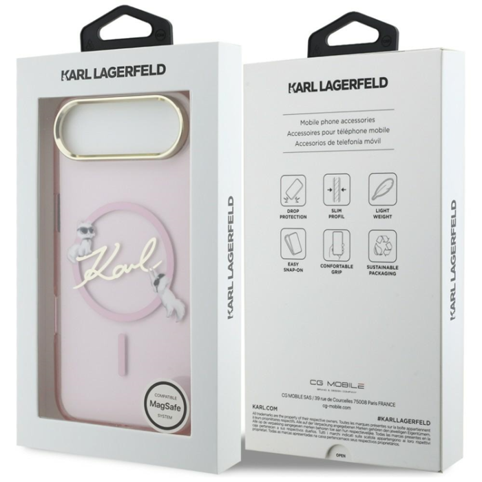 KARL LAGERFELD - Karl Lagerfeld iPhone Air Mobilskal Magsafe IML Choupettes Karl Script