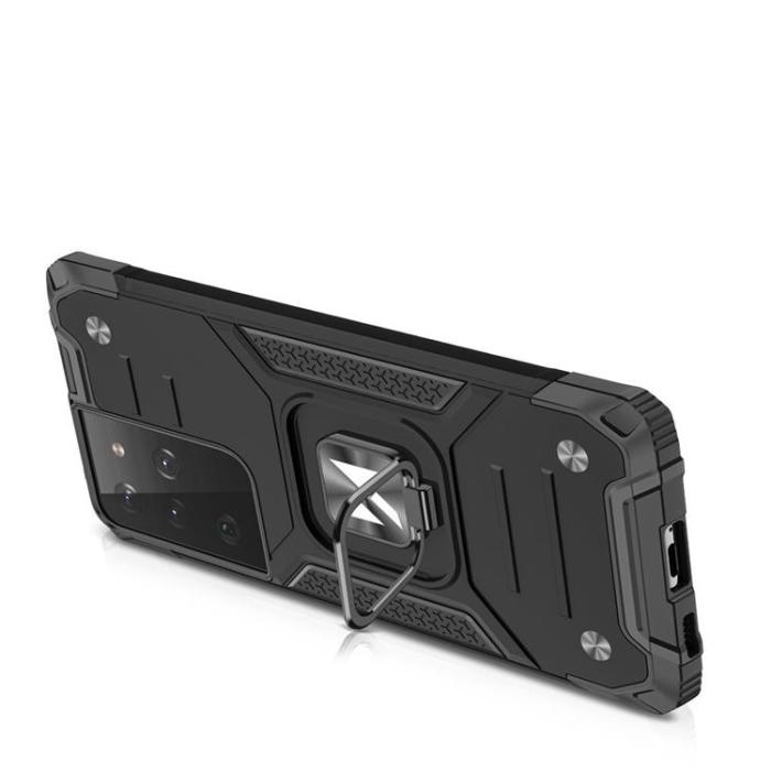 UTGATT1 - Wozinsky Ring Armor Skal Galaxy S21 Ultra - Silver