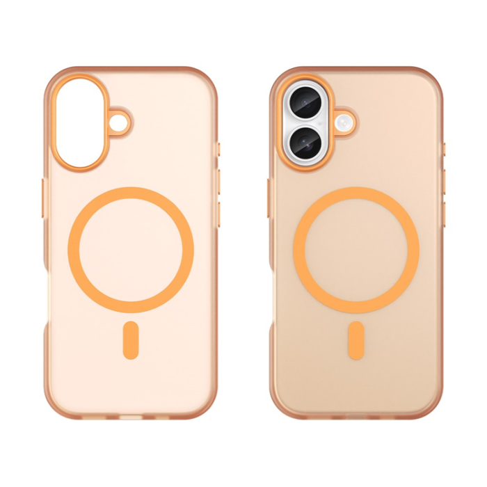 A-One Brand - iPhone 17 Mobilskal MagSafe Slim Matte Translucent - Orange
