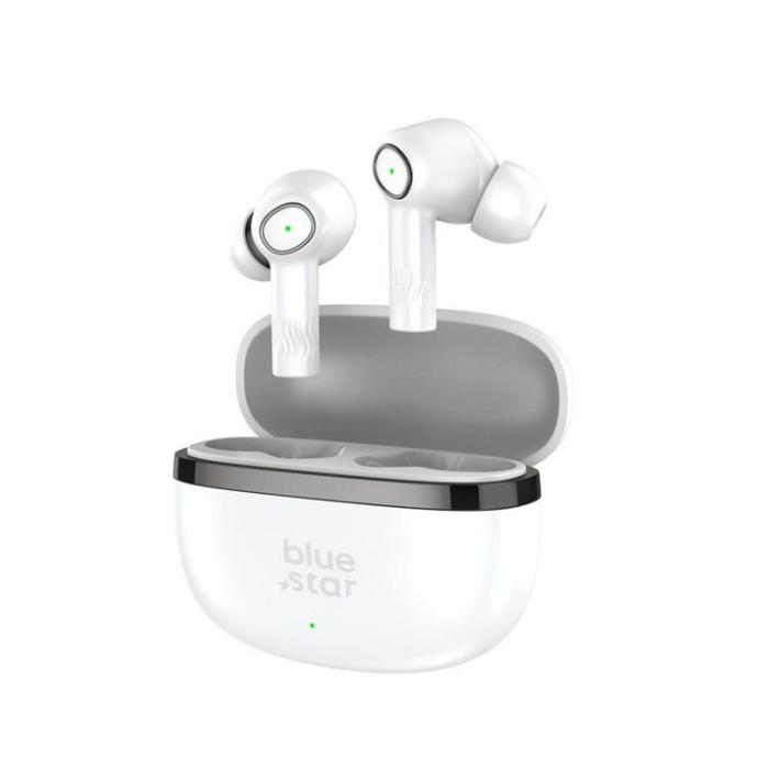 Blue Star - Blue Star TWS Bluetooth Trådlösa Hörlurar Stereo ENC - Vit