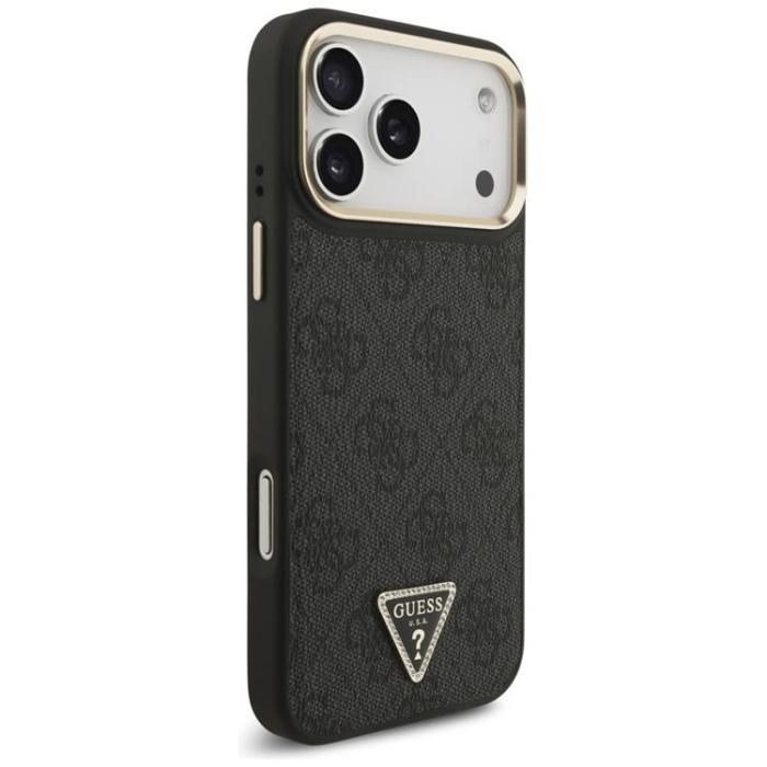 Guess - Guess iPhone 17 Pro Max Mobilskal MagSafe 4G Triangle Logo - Svart Guld