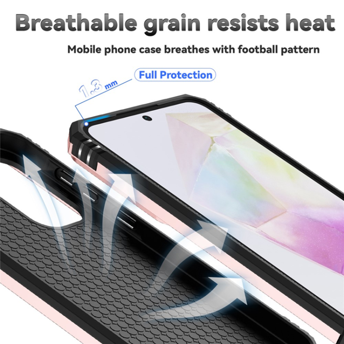 A-One Brand - Galaxy A36/A56 Mobilskal Kickstand PC + TPU - Roséguld