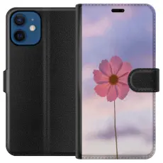 iSecrets - Pl&aring;nboksfodral till Apple iPhone 12 mini med Rosa blomma