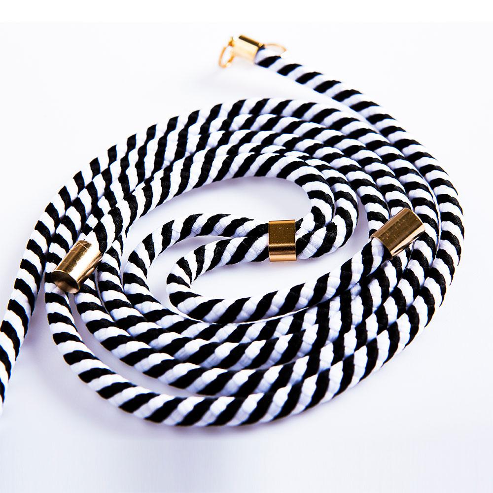 Boom Halsbandsrem Rope - White Stripes | 2353 | AlltMobil