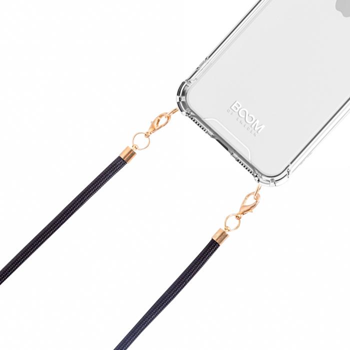Boom of Sweden - Boom iPhone 12 & 12 Pro skal med mobilhalsband- Rope Black