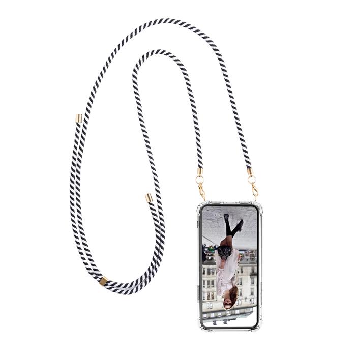 Boom of Sweden - Boom iPhone 13 skal med mobilhalsband- Rope BlackWhite