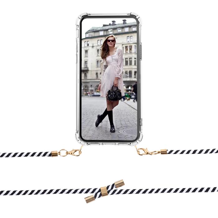 Boom of Sweden - Boom iPhone 13 skal med mobilhalsband- Rope BlackWhite