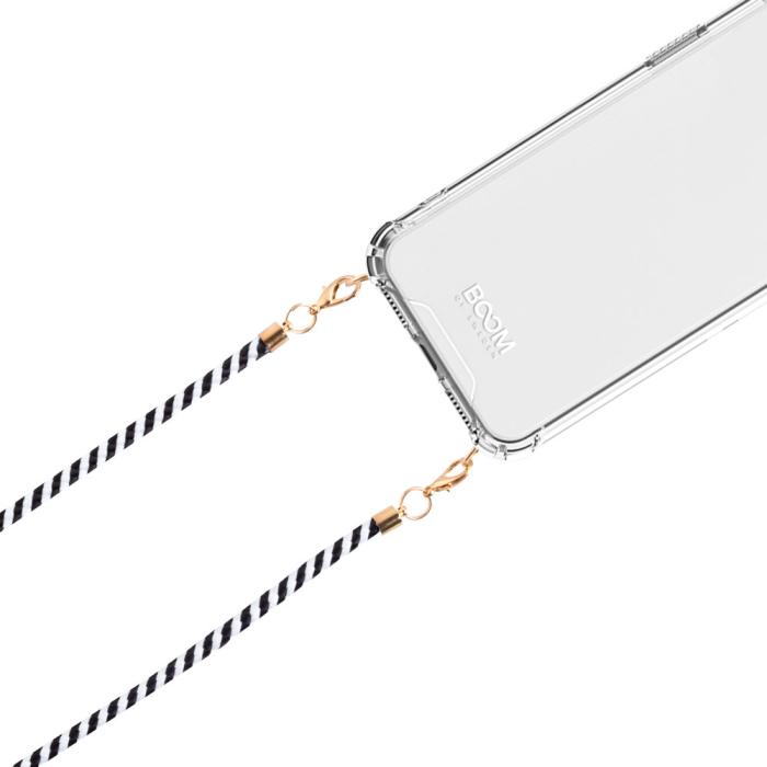 Boom of Sweden - Boom iPhone 13 skal med mobilhalsband- Rope BlackWhite
