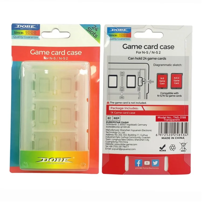 Dobe - Dobe Nintendo Switch 2 Fodral för Game Card - Blå