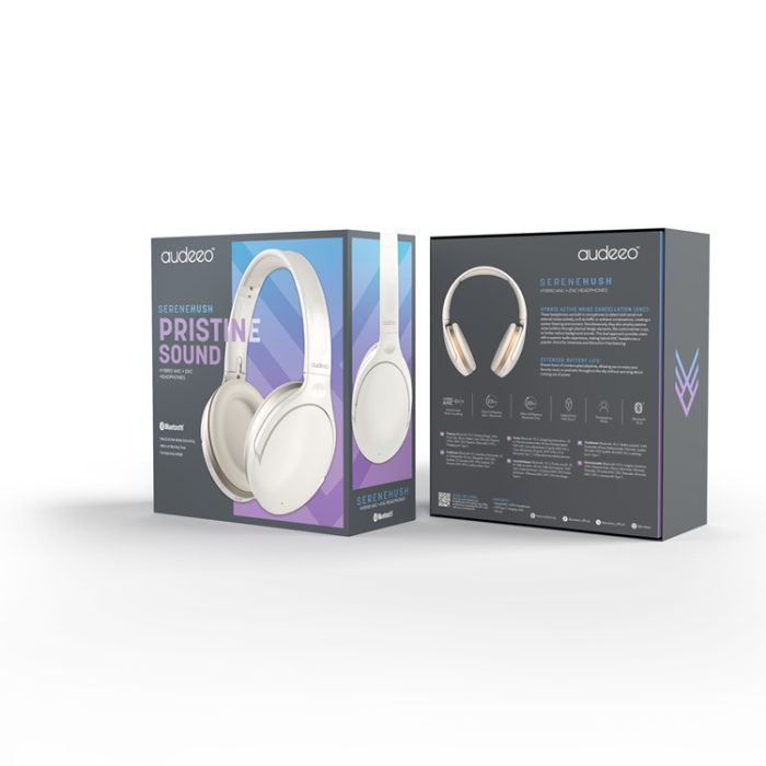Audeeo - Audeeo Serenehush Hybrid ANC + ENC Headphones - Vit