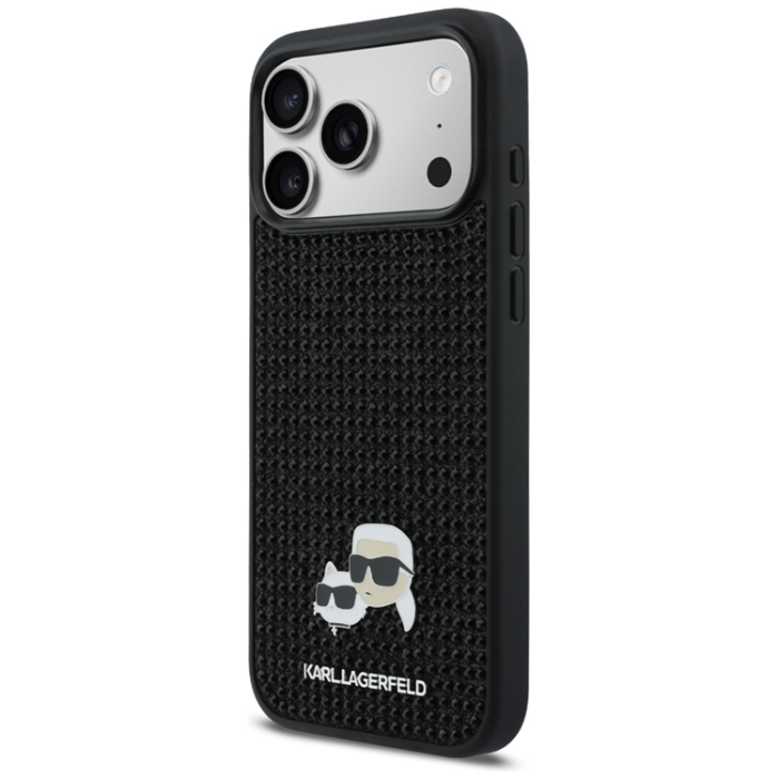 KARL LAGERFELD - Karl Lagerfeld Mobilskal iPhone 17 Pro Max Rhinestones Karl&Choupette Pin