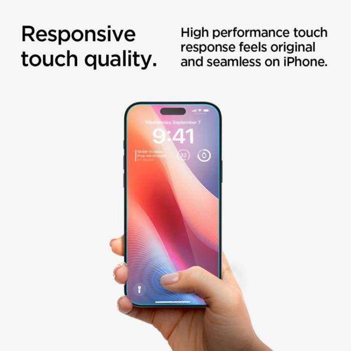Spigen - [2-Pack] Spigen iPhone 15/16 Härdat Glas Skärmskydd Privacy