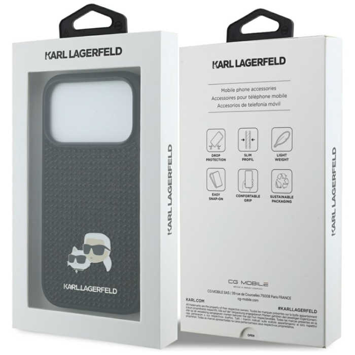 KARL LAGERFELD - Karl Lagerfeld Mobilskal iPhone 17 Pro Rhinestones Karl&Choupette Pin