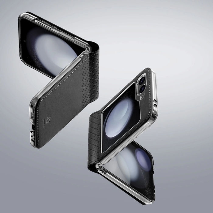 Dux Ducis - Dux Ducis Galaxy Z Flip 6 Plånboksfodral Brill Läder - Svart