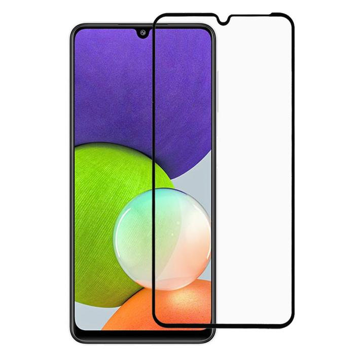 A-One Brand - Härdat Glas Skärmskydd Samsung Galaxy A22 4G - Svart