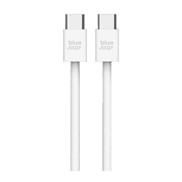 Blue Star - Blue Star USB-C - USB-C 6A 60W Kabel 1m QC4.0 Q28 - Vit