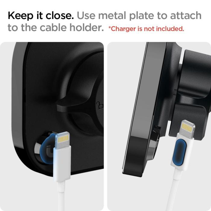 UTGATT1 - Spigen ITS12 Magnetic Magsafe Vent Car Mount - Svart