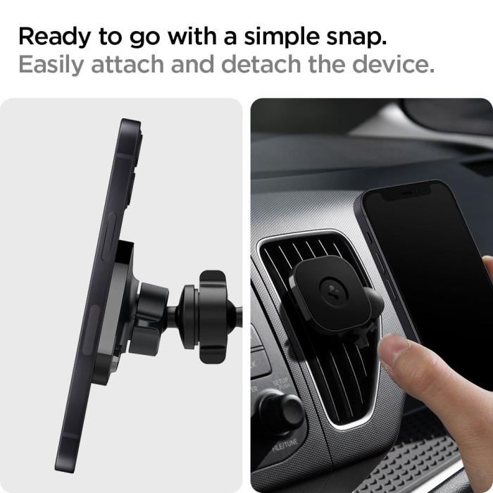UTGATT1 - Spigen ITS12 Magnetic Magsafe Vent Car Mount - Svart