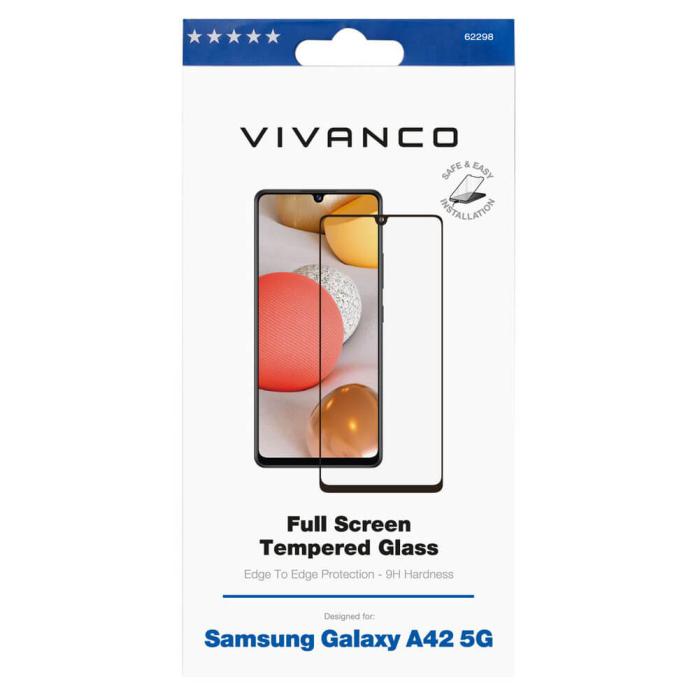 UTGATT1 - Vivanco Full Screen Skyddsglas 9H Galaxy A42 5G