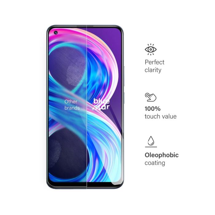 Blue Star - Blue Star Härdat Glas Skärmskydd till Realme 8/8 Pro
