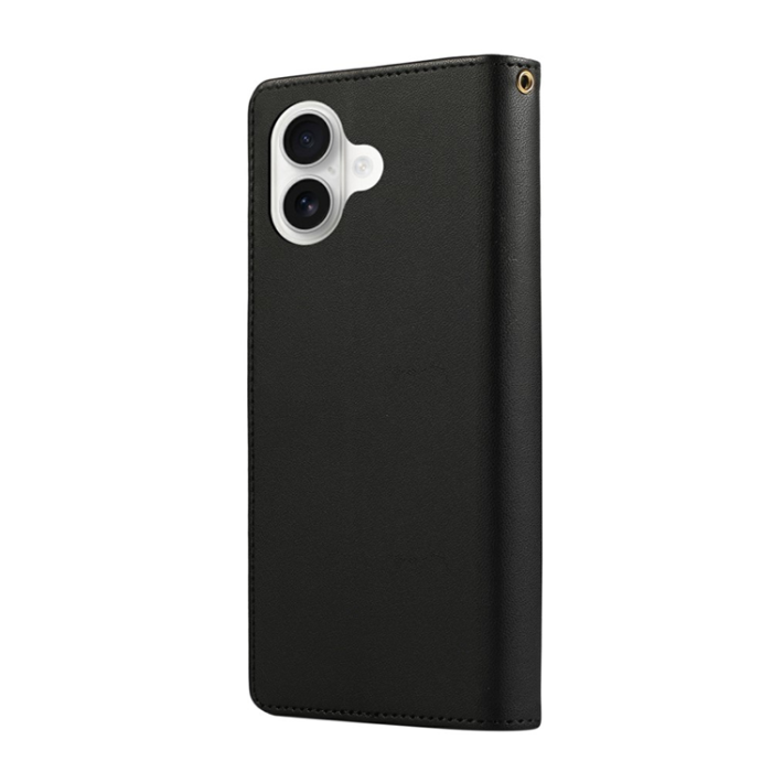 A-One Brand - iPhone 17 Plånboksfodral RFID Rhombus Läder - Svart