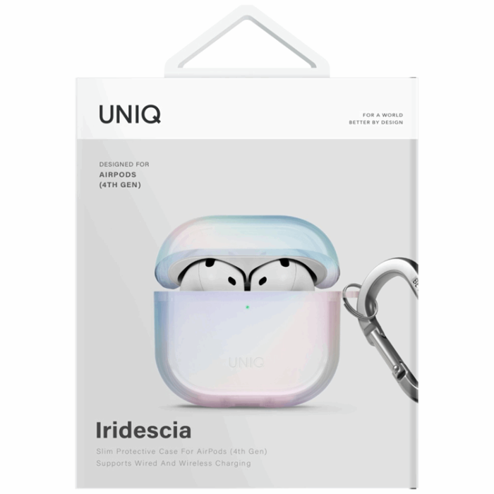 UNIQ - UNIQ AirPods 4 Skal Iridescia Hang - Holo Quartz