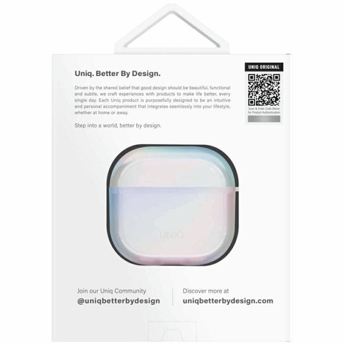 UNIQ - UNIQ AirPods 4 Skal Iridescia Hang - Holo Quartz