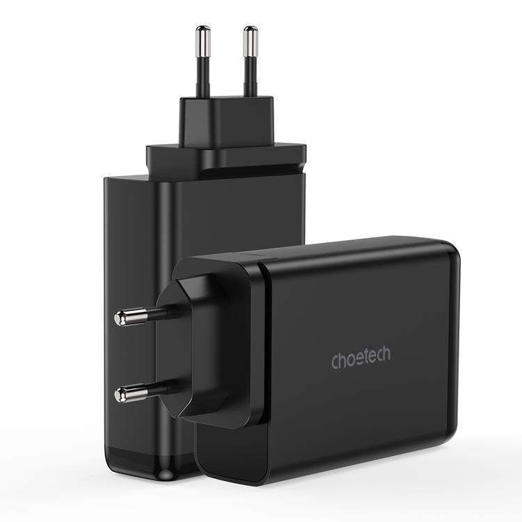 Chotech 4-Ports Väggladdare Adaptrar GaN 140W - Svart | 505295 | AlltMobil