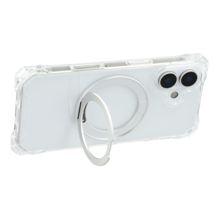 A-One Brand - iPhone 17 Mobilskal MagSafe Ring Kickstand - Transparent