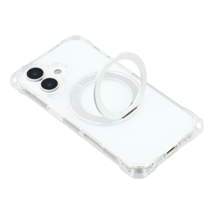A-One Brand - iPhone 17 Mobilskal MagSafe Ring Kickstand - Transparent