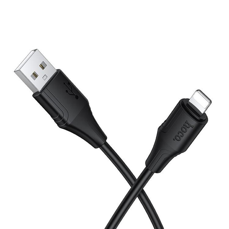 HOCO USB-A till Lightning Kabel 2.4A 1m Silikon X124 - Svart | 3541 | AlltMobil