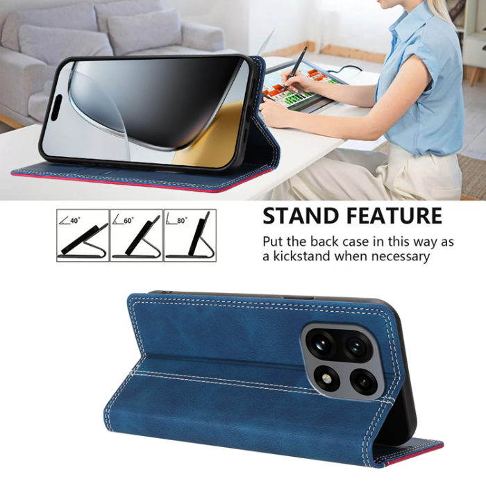 A-One Brand - OnePlus 15 Konstläder Plånboksfodral Färg Splicing RFID-Skydd