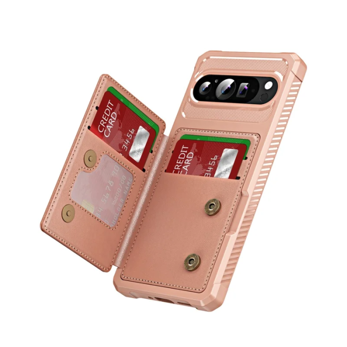 A-One Brand - Google Pixel 10 / Pixel 10 Pro Mobilskal korthållare - roséguld