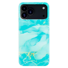 A-One Brand - iPhone 17 Pro Mobilskal Marble Pattern Painted TPU - Grön