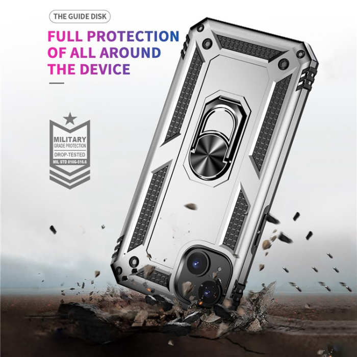A-One Brand - iPhone 15 Mobilskal med Kickstand - Silver
